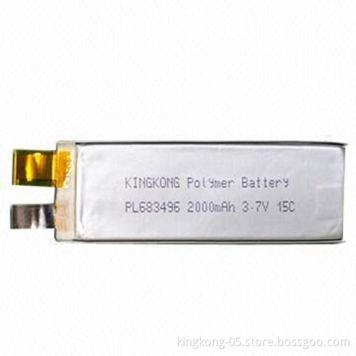 3.7V Lithium Rechargeable Battery, 683496 2,000mAh